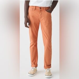 J.Crew men’s 484 Slim-fit garment-dyed five-pocket pant | Dusty Orange | 36x32